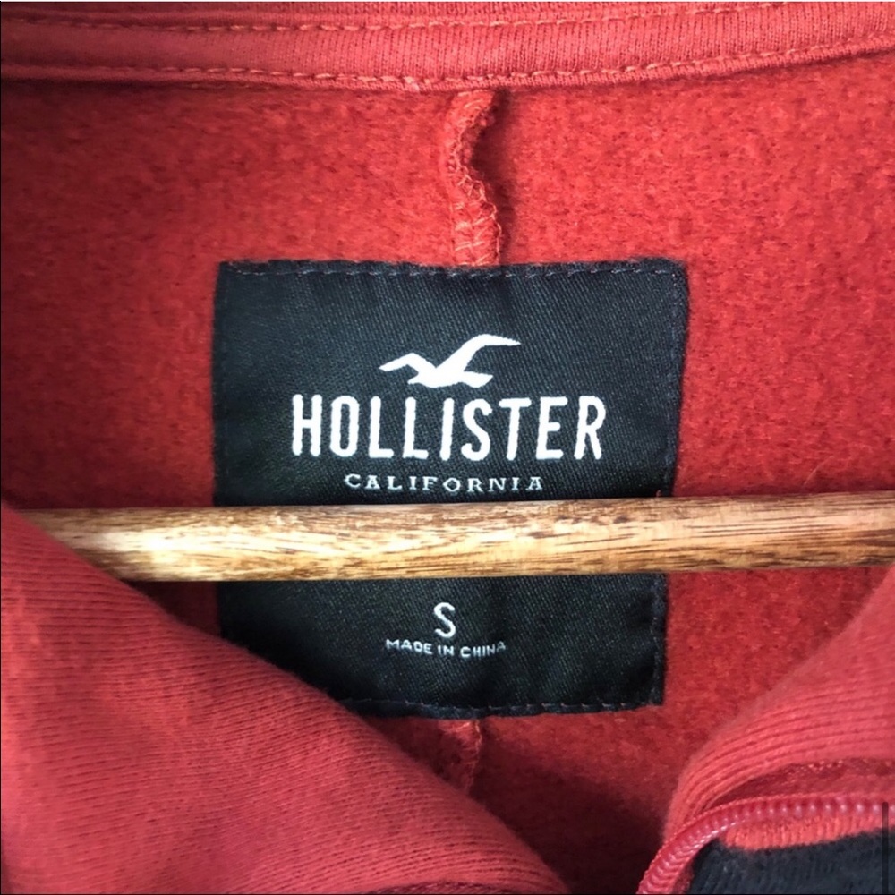 NWOT Hollister Crop Full-Zip Orange Jacket Small - Picture 8 of 8